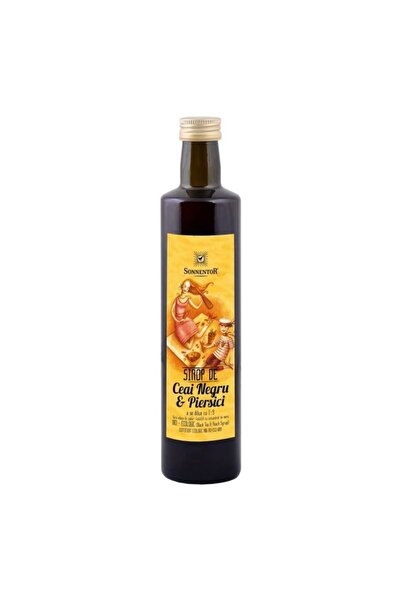 Sonnentor Ice Tea Syrup, Black Tea and Peaches (No Added Sugar) 500 ml