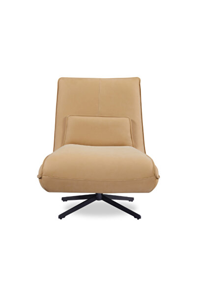 micasa Elegant and Modern Design Top Grain Leather Armless Swivel Chair