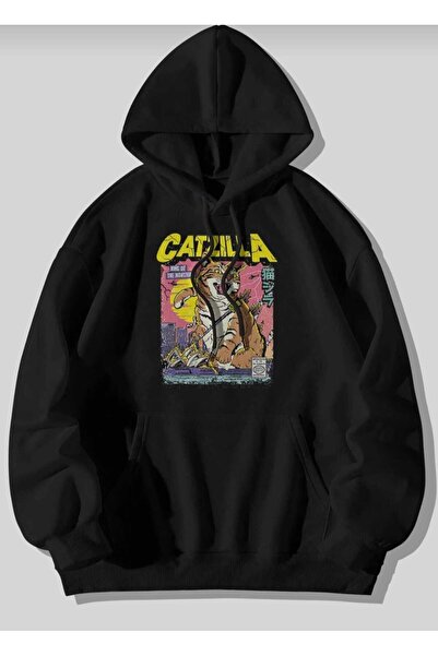 Hunors Sportswear & Company سترة كاتزيللا مطبوع للجنسين موديل بغطاء رأس من القطن