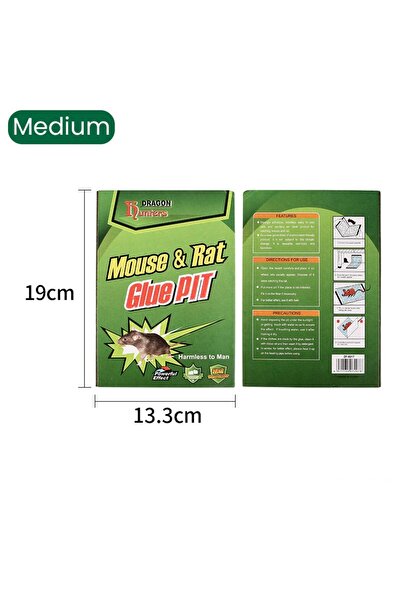 bzstore Set of 10 Self-Adhesive Mouse Trap, 19 x 13 cm, Green/Yellow