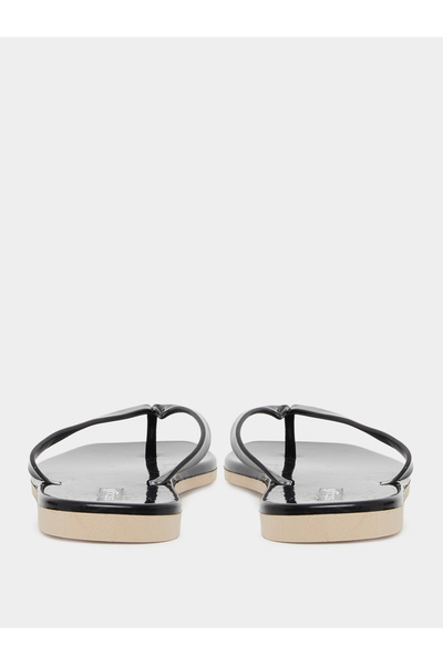 Styli Black Plain Flip Flops