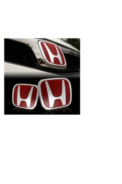 X POWER TUNİNG honda civic fc5 (2016-2021) uyumlu kırmızı ön-arka h logo