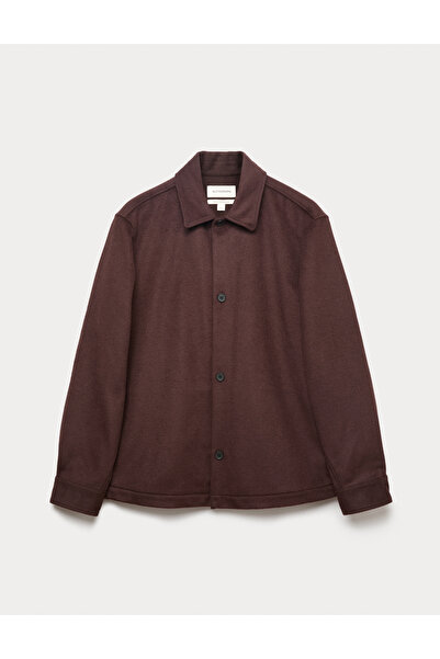 Marks & Spencer Regular Fit Yün Karışımlı Gömlek Ceket