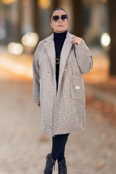 yagmurberen Original Italian Buklet Zra Model Large Size Women's Coat