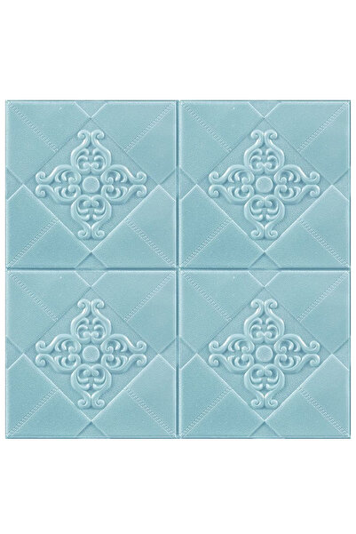 SDEPOT Set de 10 plăci de tapet S DEPOT®, grosime 3 mm, dimensiuni 69x69 cm, model elegant, albastru