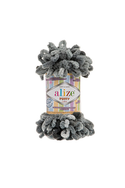 Alize 5 Pieces 5882 Puffy Color Hand Knitting Yarn Baby Blanket Slippers Scarf Cardigan Yarn