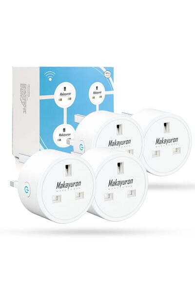 Makayuron Smart Plug WiFi Socket Compatible with Alexa & Google Home - Remote & Voice Control, Timer