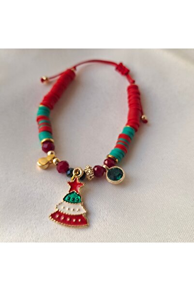 azra takı tasarım Handmade New Year, New Year Women's Red Green and Colorful Bracelet