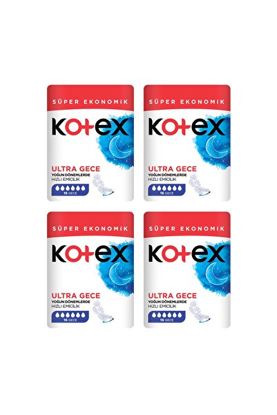 Kotex Ultra Night 16 Pads X 4 Pieces