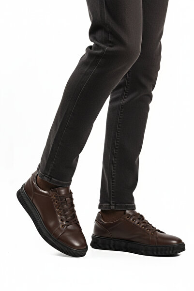 AYAKMOD Brown Genuine Leather Men's Casual Shoes 2516 m