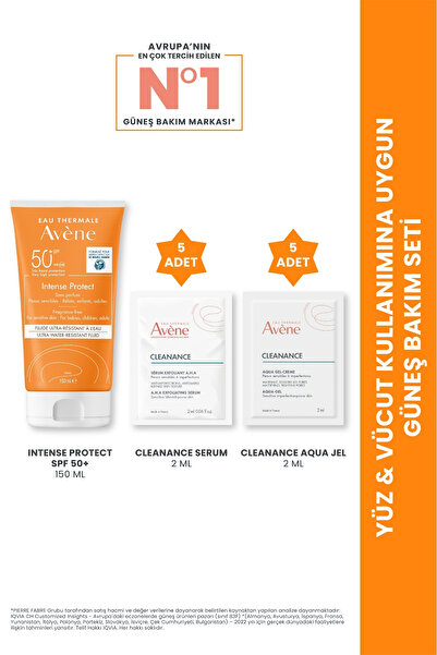 Avene Yüz Ve Vücut Kullanımına Uygun Güneş Bakım Seti (Serum + Jel) Hediyeli