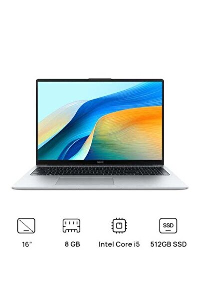 Huawei MateBook D 16 16-inch Full HD Laptop - Core i5-12450H, 8GB DDR5, 512GB SSD, Intel UHD, DOS