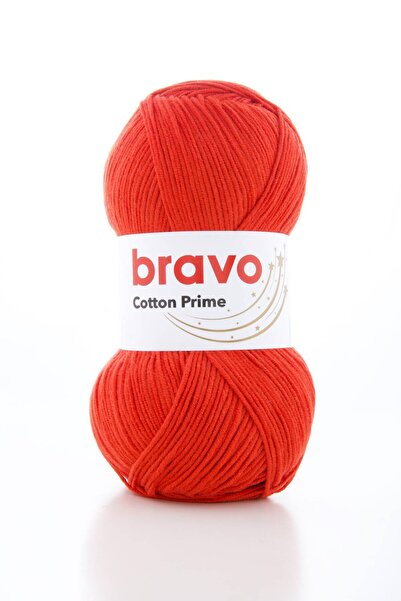 Bravo Cotton Acrylic Fine Sport Knitting Yarn – Cardigan, Sweater 100 G/330 m (Color Code :006)Red