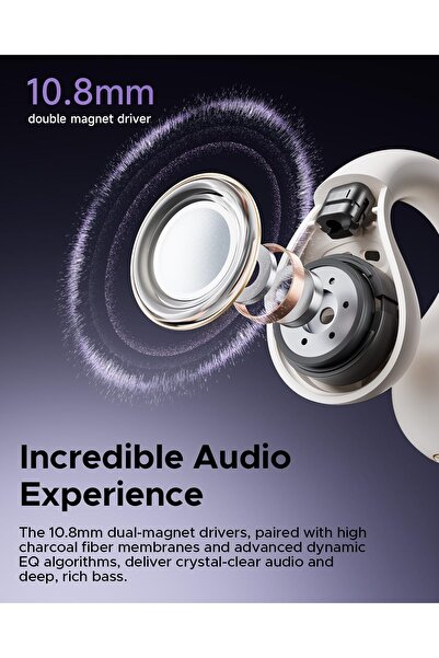 truefree B1 Wireless Clip-On Open-Ear Earbuds (Bluetooth 5.4, Spatial Sound, 25H Playtime)