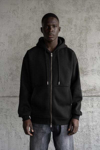 Machinist Men's Bag Zip Hoodie Black