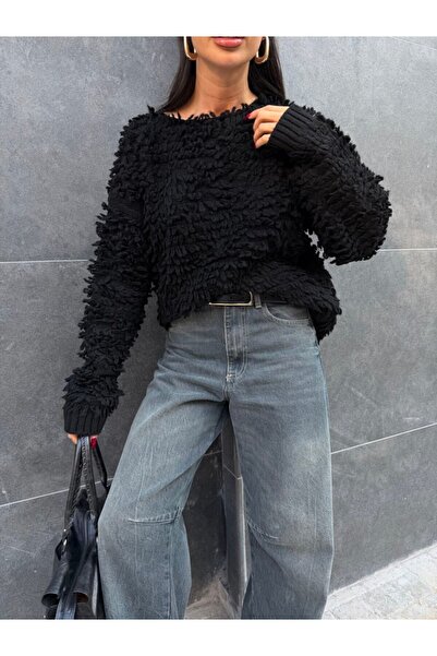 Paraf style Buklet Doku Ecru Winter Knitwear Sweater