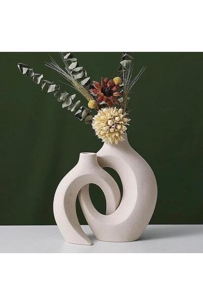 Generic مزهرية سيراميك أنيقة للديكور المنزلي، غرفة المعيشة، غرفة الطعام، المكتب، الفندق، حفل الزفاف