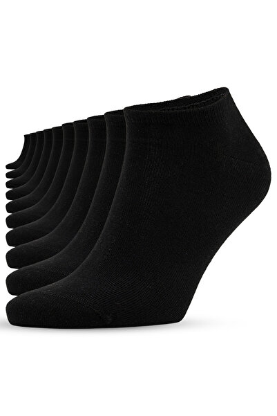 SONNORS 10 Pairs Unisex Sneaker Women's Men's Socks - Black