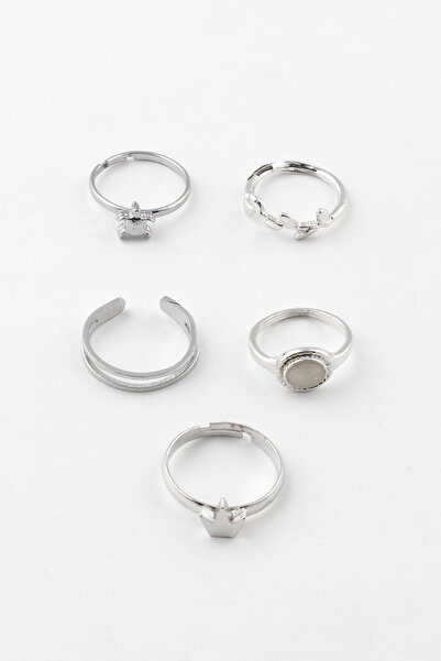 Sortie Aksesuar طقم خواتم قابلة للتعديل بتصميم السلاحف والأغصان والأوراق