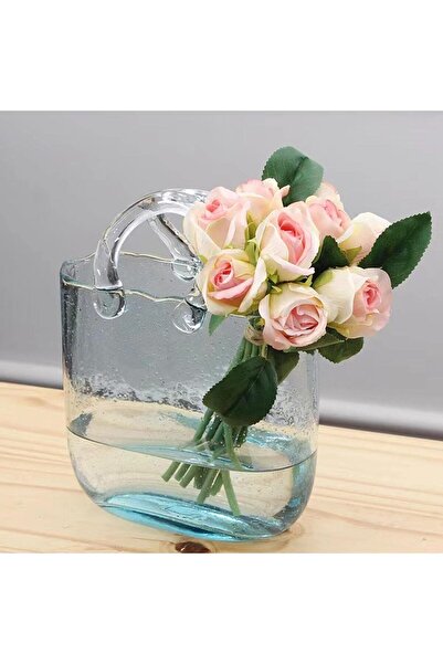 Generic Shape Clear Glass Purse Vase - Handmade Fish Bowl Flower Vase (Transparent)