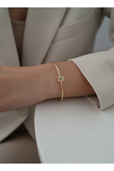 Süspüs Accessories Gold Color Adjustable Birth Month Flower Bracelet (December)