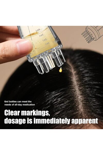 Yelajoy 2PCS Hair Oil Applicator & Scalp Massager,Scalp Massage Comb with Roller Ball,Twist-On Top Tip Cap