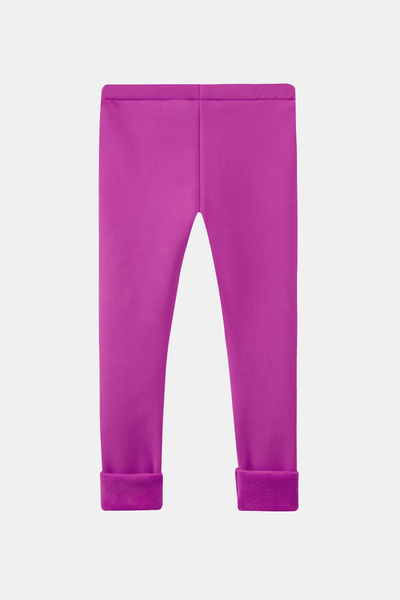 LOVETTI Light Purple Girls' Extra Thick Winter Leggings with Plush Ears and Rabbit Embroidery