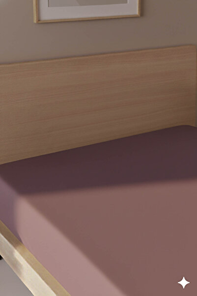 FAVORA 100% Cotton Ranforce Premium Single Fitted Sheet - Dusty Rose