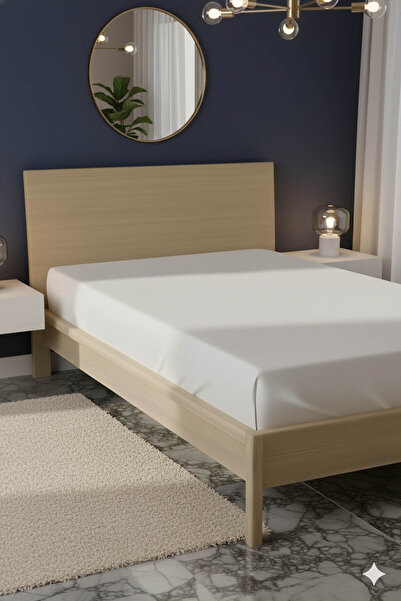 FAVORA 100% Cotton Ranforce Premium Single Fitted Sheet - White