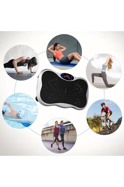 Optim Solution Vibration Massage Platform with Remote, 99 Speeds, 5 Programs, 150 kg, 53x33x13 cm, Black