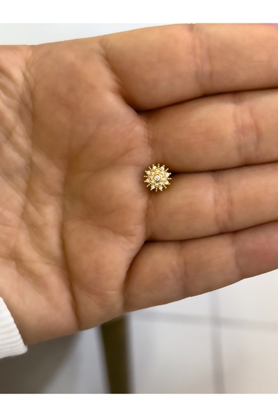 Hicrans Takı GÜNEŞ MODEL ÇELİK HELİX TRAGUS KÜPESİ