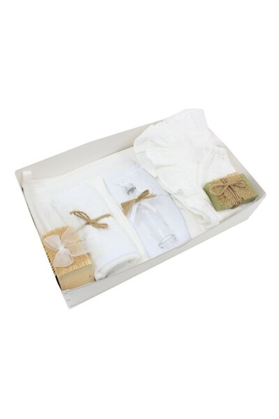 PRICHINDEL Set complet de botez, 9 piese, alb