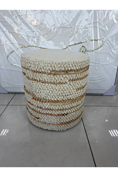 BEC51 Modern round pouf chair - multi-colored for stylish decor