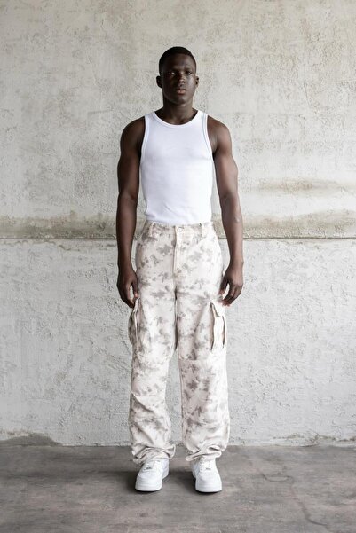 Machinist Ανδρικό παντελόνι Cargo με σχέδιο φαρδύ γκρι