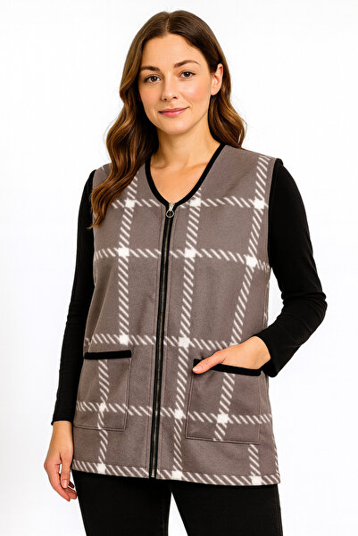Modayase Plus Size Women's Fleece Vest