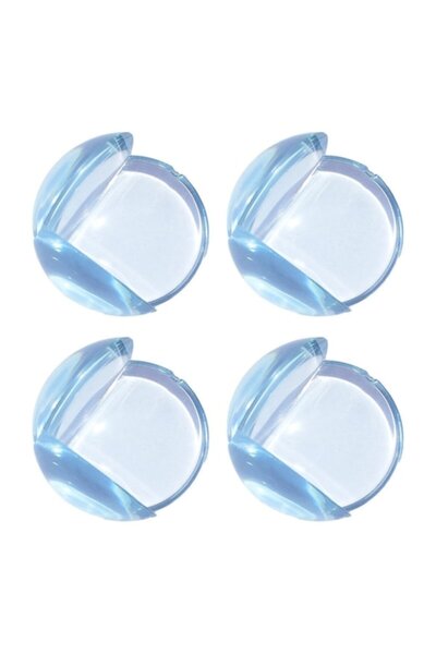 Optim Solution Transparent PVC Flexible Table Corner Protectors, Easy Adhesiv...