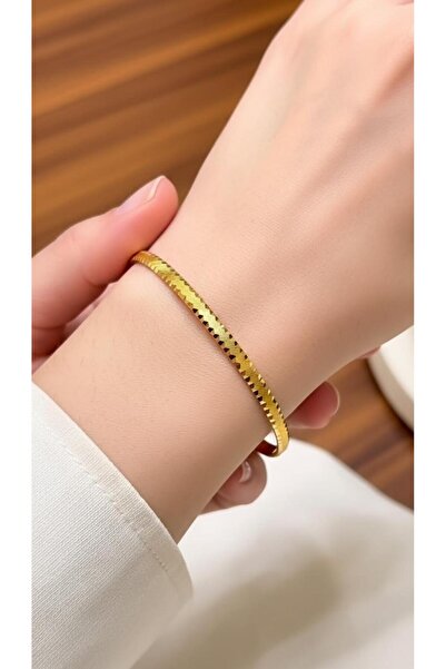 10 gr (GRAM) Kalemli Trabzon Desen Çöp Bilezik 22 Ayar Altın Yatırımlık İşçiliksiz