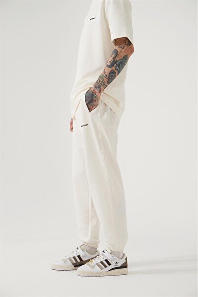 Machinist Ανδρική φόρμα Jogger με ελαστικό πόδι, οπτικά λευκή