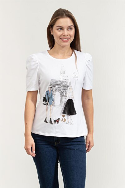 Dkny Kadın Bisiklet Yaka T-Shirt