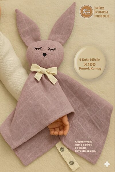 ANP MODA TASARIM %100 Pamuk organik Müslin uyku arkadaşı doğal kumaş emzik ta...