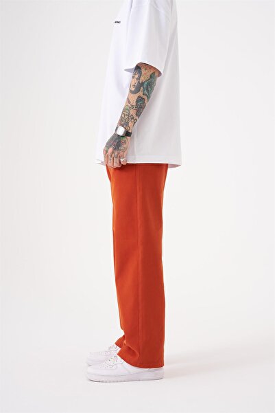 Machinist Oversized Gabardine Elastic Trousers Copper