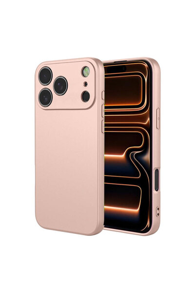 Apple Мек калъф за iPhone 17 Pro, микрофибър, TPU, пясъчно-кремав