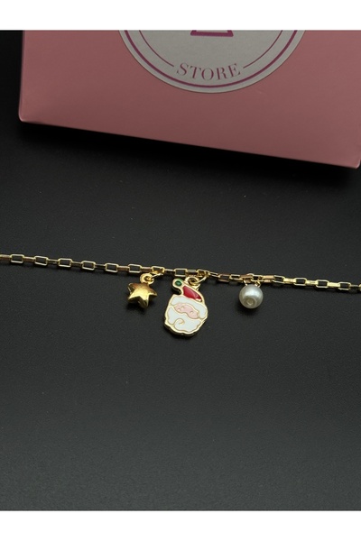 Alsem Christmas Figured Bracelet, Christmas Tree Bracelet, Santa Claus Bracelet and Happy New Year Card
