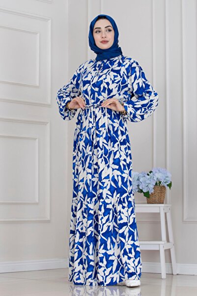 Sevitli Φόρεμα με μοτίβο τούνελ από κισσό-ΜΠΛΕ