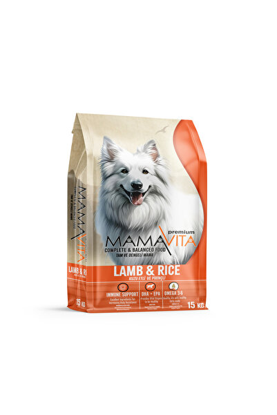 MamaVita kuzu etli ve pirinçli köpek kuru maması (15kg)