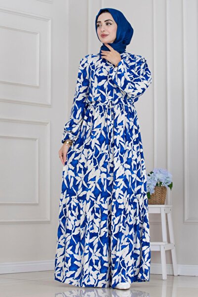 Sevitli Φόρεμα με μοτίβο τούνελ από κισσό-ΜΠΛΕ