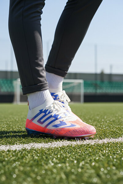 Playup White Cobalt Ankle Elastic Lace-Up Unisex Football Boots Gkp-252-149 g