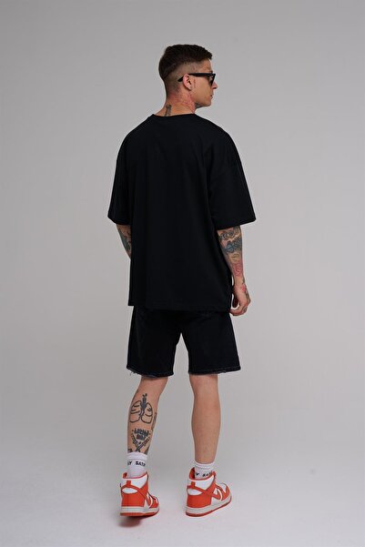 Machinist Μπλουζάκι Unisex oversized Thrill Seeker με τύπωμα από βαμβάκι μαύρο