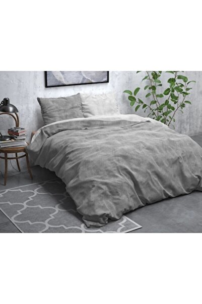 Sleeptime FL Washed Gray Flannel Bed Linen 140x220 cm (80/20 Cotton/Polyester), 1 Pillowcase