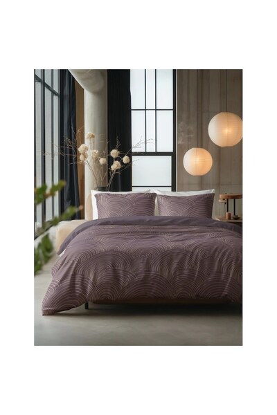 Sleeptime Pure Dreamscape Purple premium bed linen 200x200/220 cm, 100% cotton, 2 pillowcases, hypoa